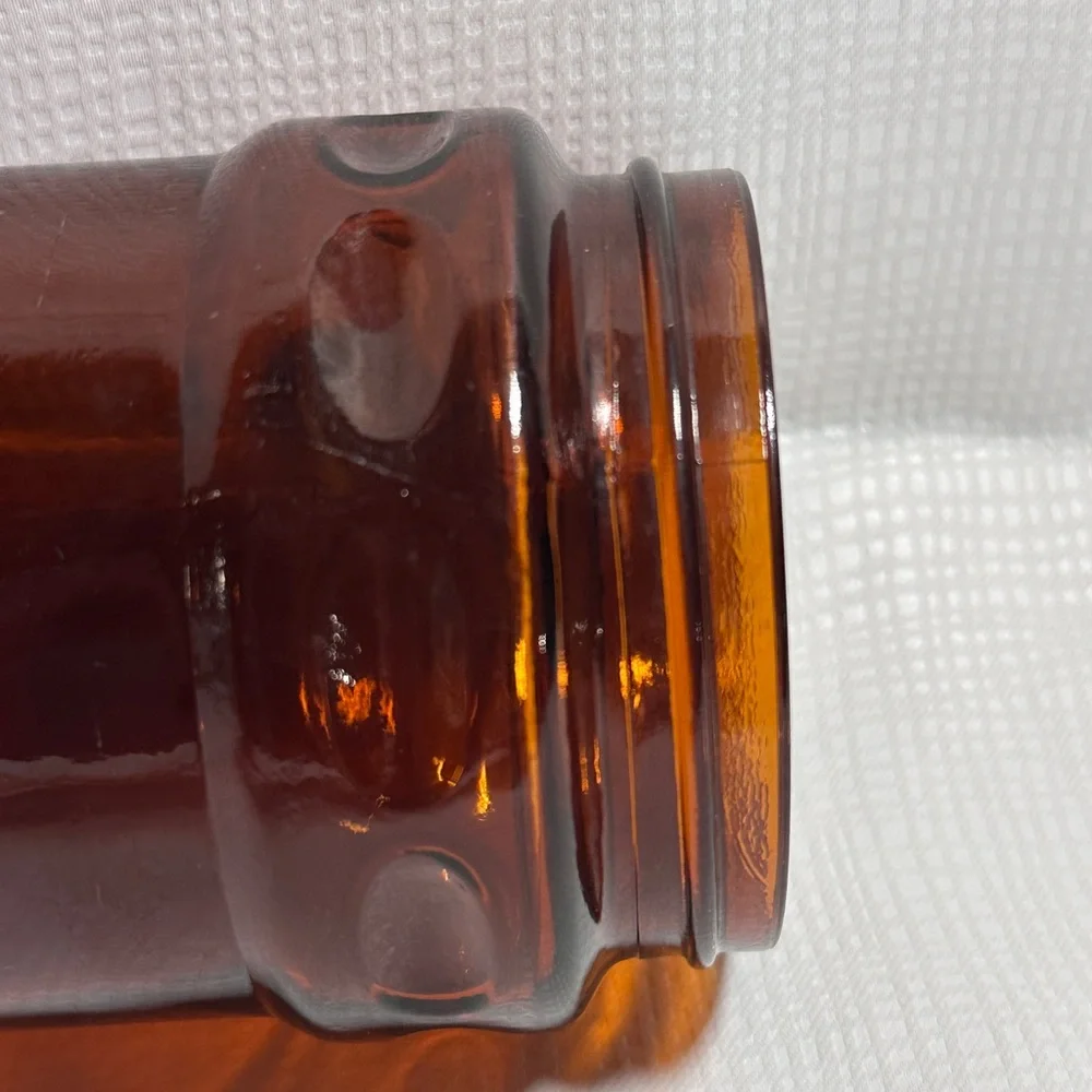 Vintage Amber glass jar from the Garden-Craft or Carnation‎ Coffee-Mate